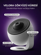 VELORA™ Gökyüzü Küresi – 12 Film Diskli Gerçekçi HD Galaksi Projektörü & Gece Lambası